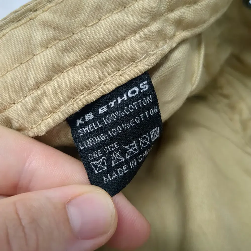 KB Ethos Newsboy Cap Brown One Size Wings Patch Anchor Skull Hat Slideback Twill